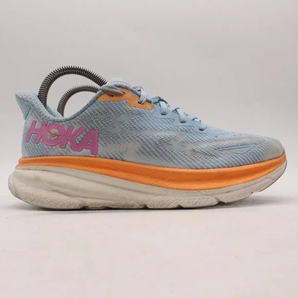 Hoka One One Clifton 9 Women's 6.5 B Blue Running Shoes Sneakers 1127896 ABIW - Picture 1 of 10
